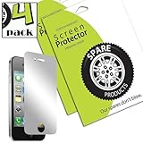 Spare Products (4 Pack) of iPhone 4 Screen Protectors (Mirror)