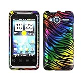 Rainbow Zebra Colorful Animal Print Rubberized Coating Premium Snap on Prot ....