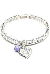 All About Love Charm Bracelet, 'Sister' - This Silver Stretchy Bangle Bracelet Is the Perfect Gift Making Anyone Feel Special and Loved