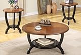 3pc Coffee Table & End Tables Set in Espresso Finish