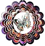 Kaleidoscope Butterfly Purple Wind Spinner