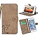 CORNMI Design for i6 Plus Case, Premium Vintage Flip Wallet Leather Magnetic Closure Cover Skin for i6 / 6S Plus 5.5 inch with Card Slots, Cash Compartment and Wrist Strap(Light Brown)