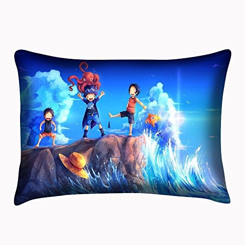Japanese Anime One Piece Pillowcase Decorative Pillowslip Custom Cover Twin Sides 20x30 Inch