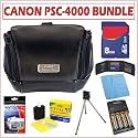 Canon PSC-4000 Deluxe Leather Case for Canon SX10IS Digital Camera + 8GB Photography Accessory Kit