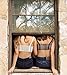 MODAL Womens Unique Design Back Sexy Crop Tank Top Cami 6-stripes Black