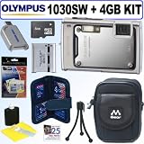 Olympus Stylus 1030SW 10.1MP Digital Camera (Silver) + 4GB Deluxe Accessory Kit