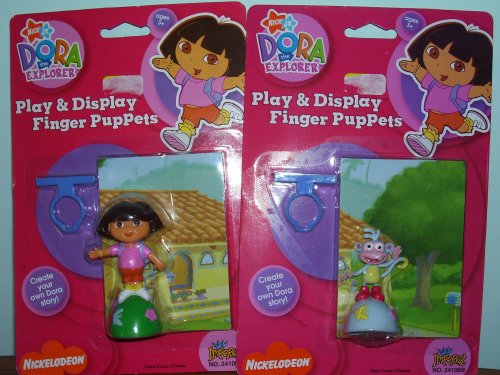 Childrens Toyshop  Toys : Dora & Boots Play & Display Finger Puppets (Sold As a Set)