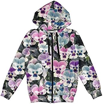 Diku Men's Flower Hoodie Zip-up M Multicolored