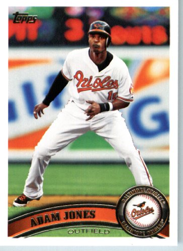 2011 Topps Baseball Card # 396 Adam Jones - Baltimore Orioles - MLB Trading Card (Series 2) in a Protective Screwdown Case