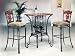 3 Piece Bar Table Set With Wine Rack Base - Bar Table And 2 Bar Chairs