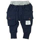 《H28年秋冬物》 nico hrat(ニコフラート) 製品洗い加工済み 30/10綿裏毛カーゴロングパンツ 130cm/NV NO.B-261061