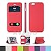 AVAWO for iPhone 6 6S PLUS Case, Creative Smart Window View Touch Front Flip Cover Ultra Thin Folio Case for iPhone 6 6S PLUS 5.5