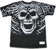 Psycho Skull T-Shirt by Liquid Blue 100% Cotton 2-Sided Short Sleeve TEENS and ADULT shirt