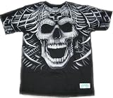 Psycho Skull T-Shirt by Liquid Blue 100% Cotton 2-Sided Short Sleeve TEENS and ADULT shirt