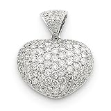 14k Gold White Gold Diamond Puffed Heart Pendant 51mB%2BI63kjL. SL160 14k Gold White Gold Diamond Puffed Heart Pendant