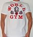 World Gym Logo Bodybuilding T Shirt (XL, White)