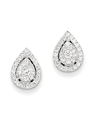 14K White Gold Diamond Earrings