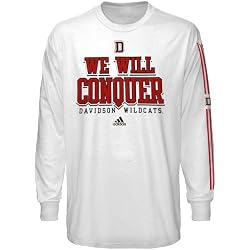 NCAA adidas Davidson Wildcats White Victory Song Long Sleeve T-shirt