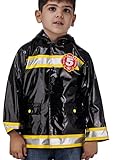 Little Boy's Black Fire Chief Raincoat (Toddler / Little Kids)