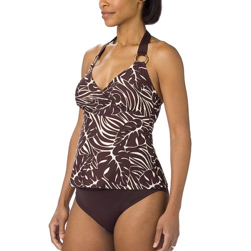 Liz Lange for Target Printed Tankini with Solid-Color Briefs - Leaf