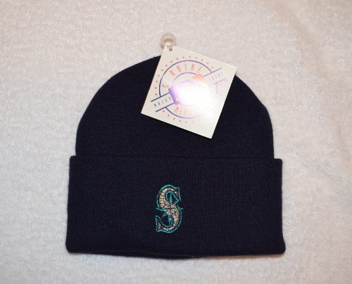 Seattle Mariners Blue Beanie Hat - MLB Cuffed Winter Knit Cap