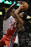New Jersey Nets v Boston Celtics: Shaquille O'Neal and Devin Harris Photographic Poster Print by Elsa ., 24x36
