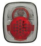 In Pro Car Wear LEDT-407CS Platinum Smoke L.E.D Tail Lamps 1984-2006 Jeep Wrangler