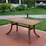 Atlantic outdoor rectangular patio table - eucalyptus wood - B001G5GCVE