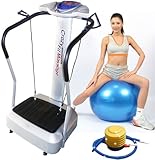 2015 Edition Gym Master - Crazy Fit Vibration Upgraded 3900W Peak Power Machine - Massive 160 Speed Silent Drive Motor Semi Commercial Machine MP3 in Silver with 24 Month UK Warranty