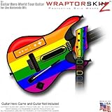 Rainbow Stripes Skin fits Band Hero, Guitar Hero 5 & World Tour Guitars for ....
