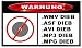 Extrem Spass Warnung Aufkleber MP3
