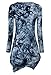 DJT Womens Tie Dyed Hankerchief Hemline Tunic Top XX-Large #17 Navy