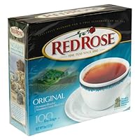 Red Rose Premium Blended Black Tea, 100-Count (Pack of 6)