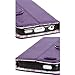 iPhone 5C Case, iPhone 5C Flip Case - E LV Deluxe PU Leather Wallet Purse Flip Folio Stand Case Cover for iPhone 5C with 1 Stylus and 1 Clear Screen Protector (Purple)