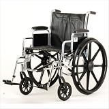Bariatrics Wheelchair with Detachable Arm, Swing Away Footrest, and Black Vinyl Upholstery Seat Size: 20