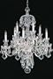 Ten - light Swarovski Spectra Crystal Chandelier, 33"Hx28"W, POLISHED CHROME