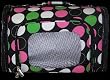 Designer Dog Carrier - Luggage Style Multi Color Polka Dots Pet Carrier - Black - Medium