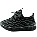 DADAWEN Girl's Boy's Breathable Light Weight Lace-Up Running Shoes Sneakers(Toddler/Little Kid) Black US Size 6 M Toddler