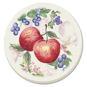 Corelle Chutney Absorbent Stone Coaster, 4-Pack by 