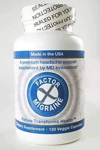 Migraine Factor X - A Natural Supplement for Migraine Relief with Standardized Butterbur (PA Free), Standardized Feverfew, Magnesium Glycinate, B2 and CoQ10. Neurologist Recommended. 120 Pills