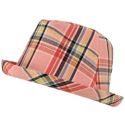 San Diego Summer Fedora Plaid Hat Kids 2-4 years Pink