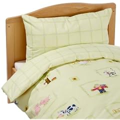 Kindertraum 520127012850 - Kinderbettw�sche Bauernhof/Karo, 40 x 60 + 100 x 135 cm, gr�n