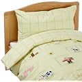 Kindertraum 520127012850 - Kinderbettw�sche Bauernhof/Karo, 40 x 60 + 100 x 135 cm, gr�n