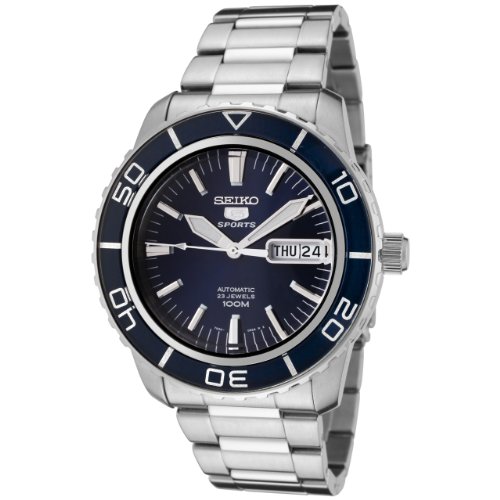Seiko Men's SNZH53 Seiko 5 Automatic Dark Blue Dial Stainless Steel Watch