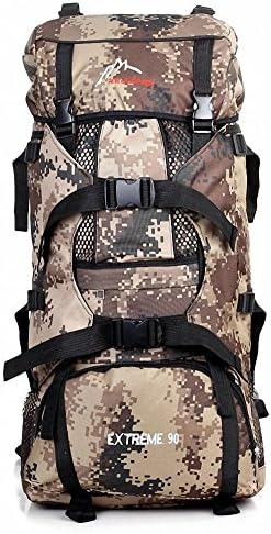 Eskyline® Heavy Duty Deluxe Large Expandable 90L Waterproof Outdoor Camo Army Military Tactical Backpack Hiking Camping Gear (Digital Camo)