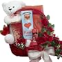 All My Love Chocolate Gift Basket With Teddy Bear - Romantic Valentine's Gift Basket