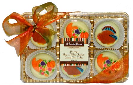 Thanksgiving Themed Belgian White Chocolate Covered Cream filled Chocolate Sandwich... by A Bountiful Harvest