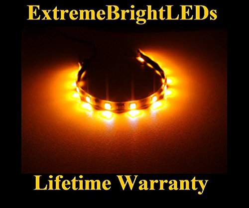 Two 30cm 5050 Orange Amber SMD LED Strips Underdash Underdoor Headlight Cabinet