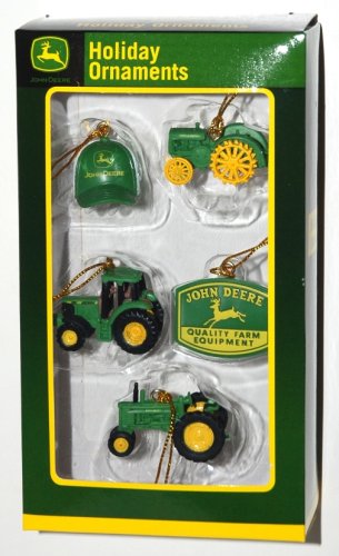John Deere Miniature Holiday Ornaments - Set of 5