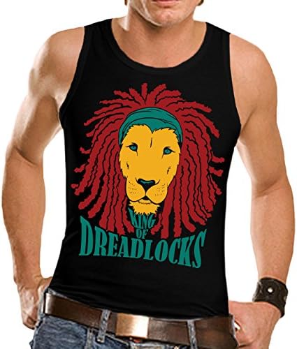 Wellcoda | Rasta Lion of Judah Men NEW Rastafaian Jamaica Bob Tank Top Black L